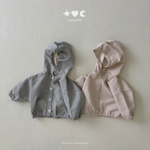 【ﾉﾍﾞﾙﾃｨ＆送料無料】gingham hooded jumper / lalaland