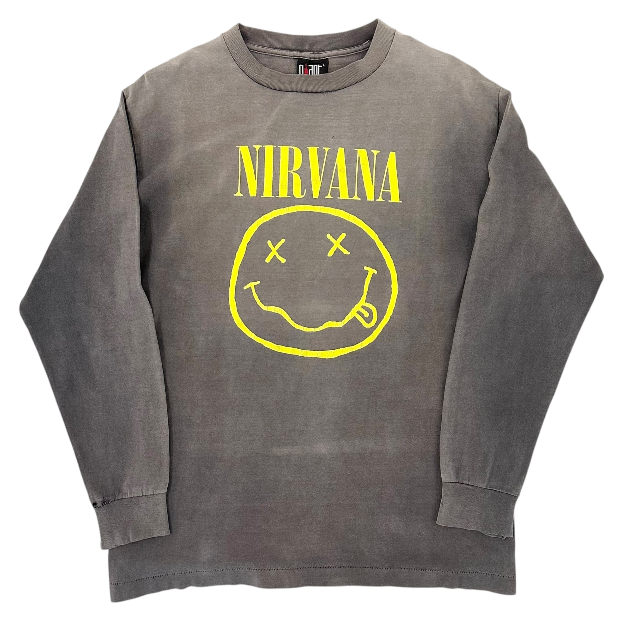 ⭐️未使用品NIRVANA SMILE Ｌ/ S TEE USA製 Ｌサイズ☆ NIRVANA/ニルヴァーナ/SMILE L/S TEE/コラボロンT《メンズ・ウィメンズ