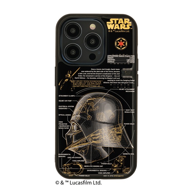 FLASH Darth Vader 基板アート iPhone 14 Pro ケース 黒