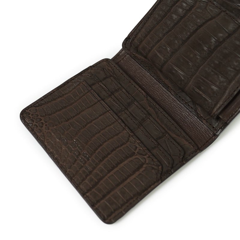 スモールクロコダイル　ミニウォレット SLOW スロウ】-NUBUCK CROCODILE- MINI WALLET ミニウォレット