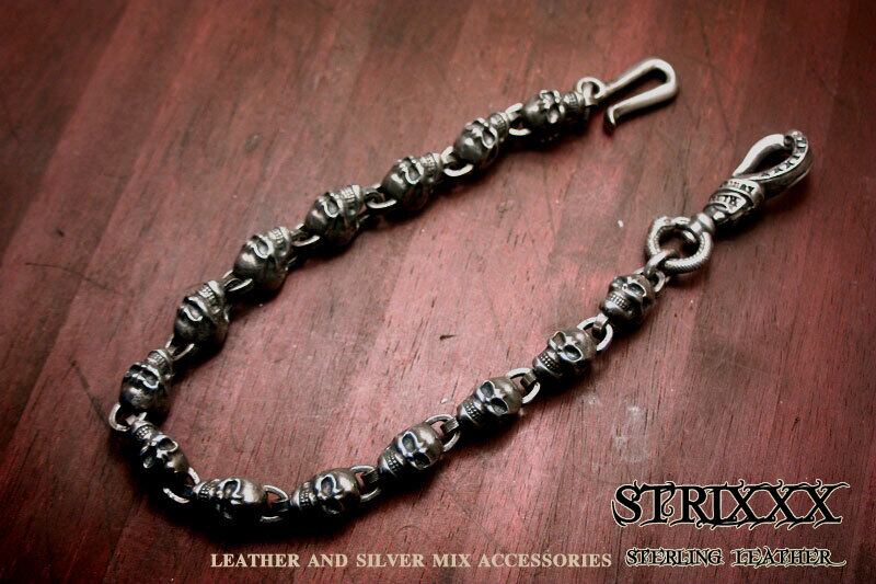 14連スカルウォレットチェーン | STRIXXX sterling leather
