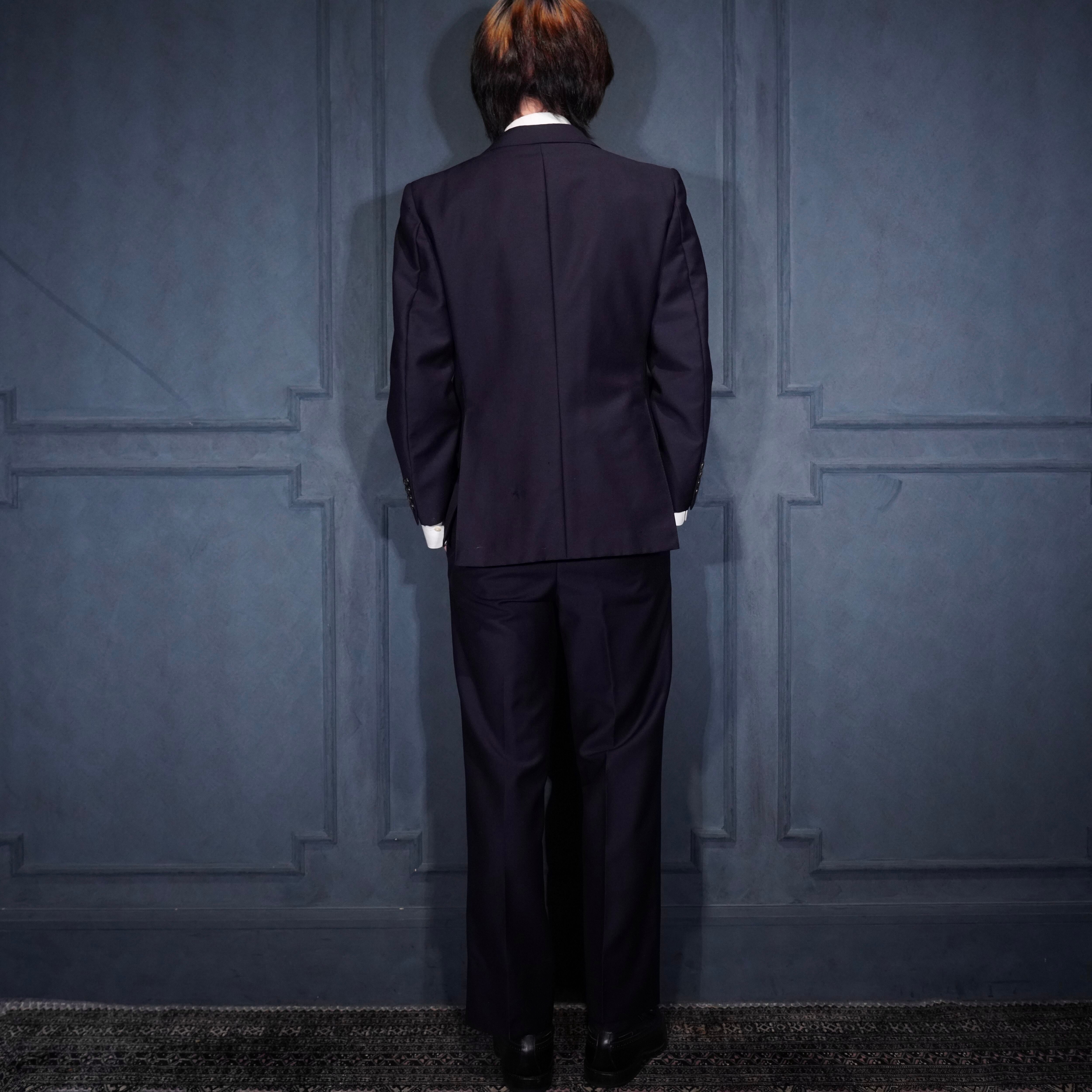 Burberrys NAVY COLOR MOHAIR WOOL DESIGN SET UP SUIT/バーバリーズ