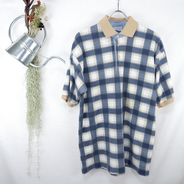 [L] Checkered Polo Shirt | チェック柄 ポロシャツ