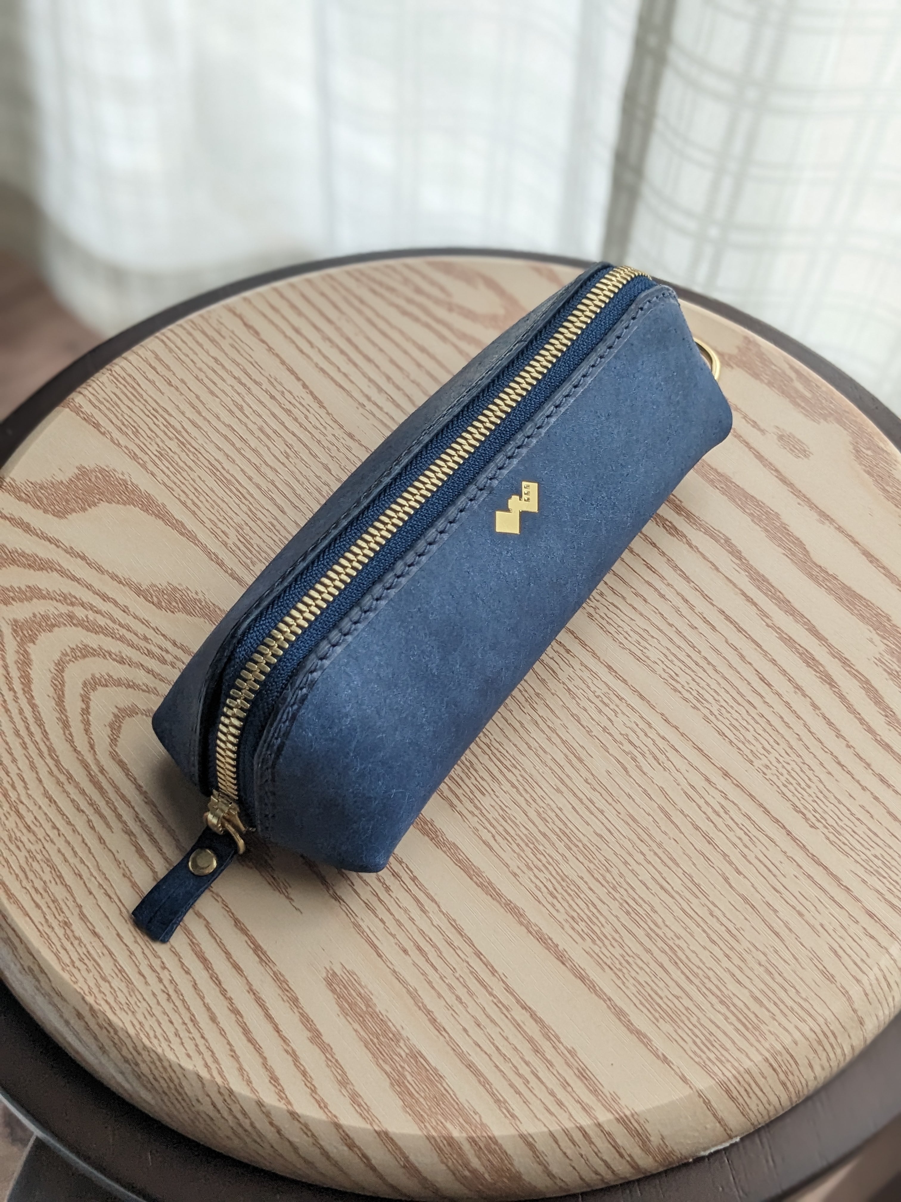 本革 レザー ペンケース ターコイズグリーン | アトリエ革結