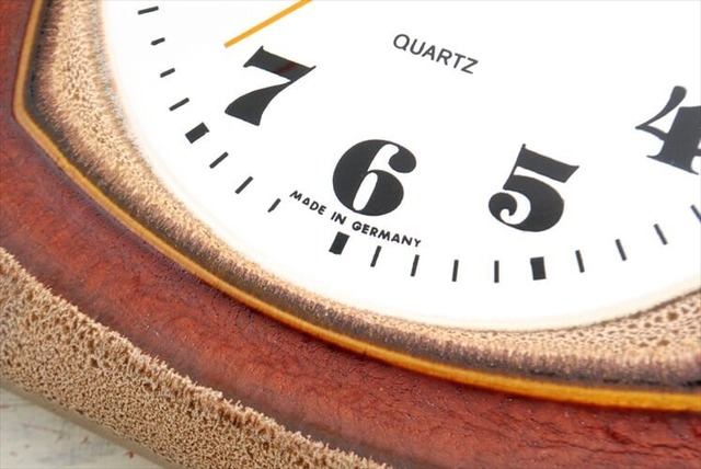 ドイツ製 KIENZLE 陶器フレーム 壁時計 電池式 キンツレー 