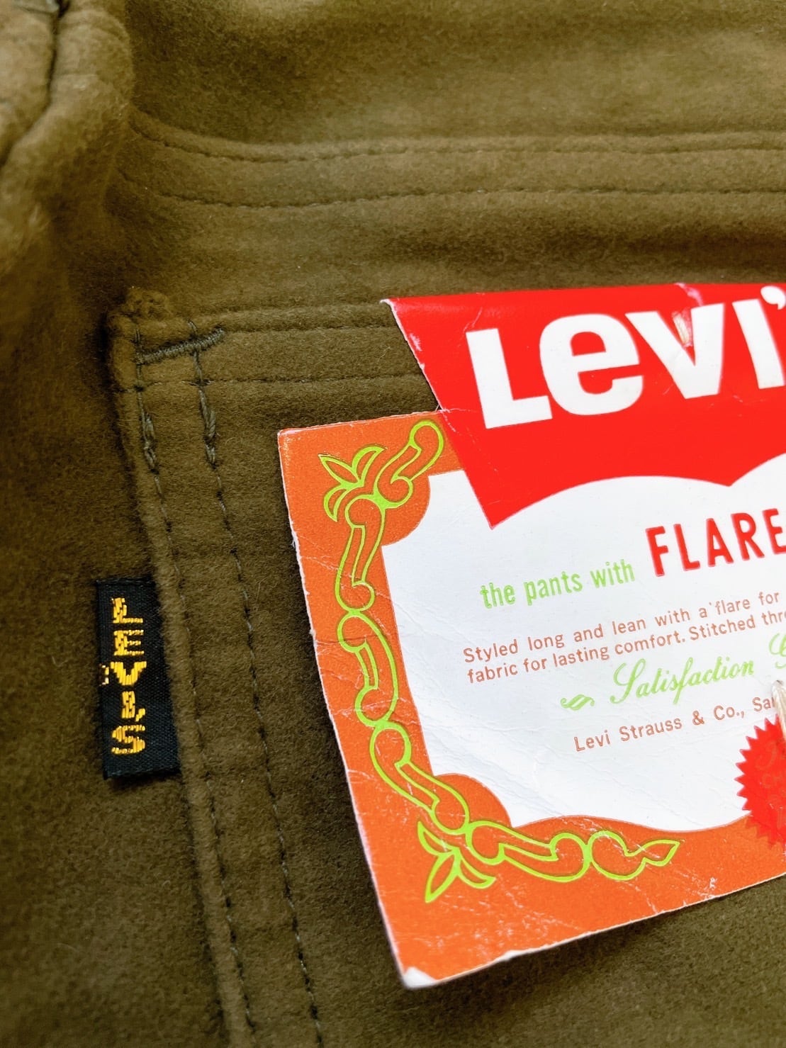 【デッドストック】～70年代 Levi's モールスキンフレアパンツ ビッグE | Used & Vintage Clothing  『VALON』『Lanp』 powered by BASE
