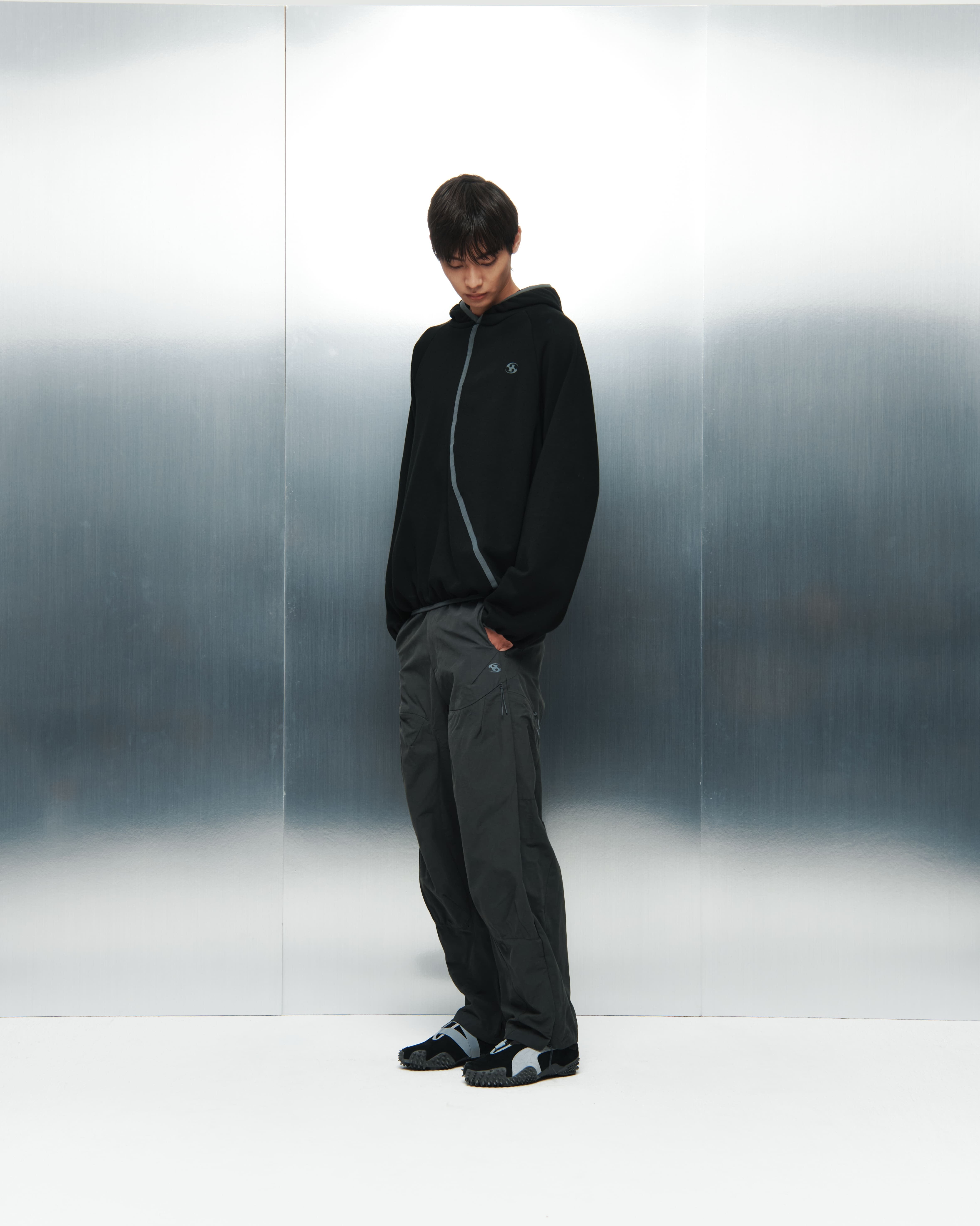 SAN SAN GEAR] DOUBLE KNEE DART PANTS [STEEL BLUE] 正規品 韓国