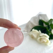 スターローズクォーツ*スフィア*250804-02*天然石*置き物*インテリアストーン