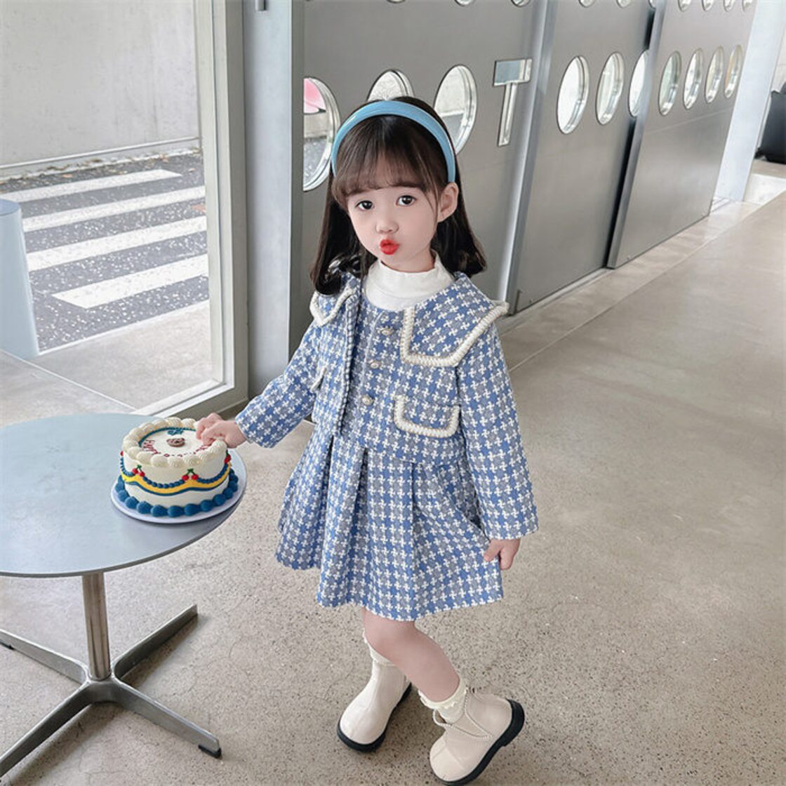 セットアップ 子供スーツ 女の子 子供服 90-130㎝ 2色 卒業式 結婚式 
