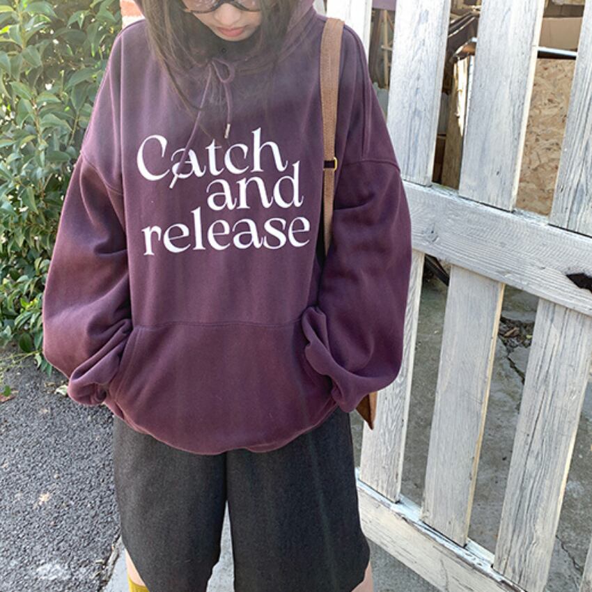 oversized logo hoodie J00044