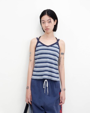 2000s multi-stripe knit camisole