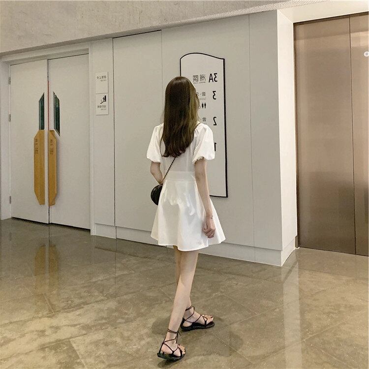 ワンピース ワンピドレス ショート ショート丈 膝上 袖あり 半袖 V