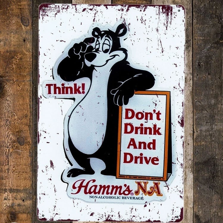 Hamm's Bear ハムズ ベア ブリキ看板 メタルサインプレート サイン