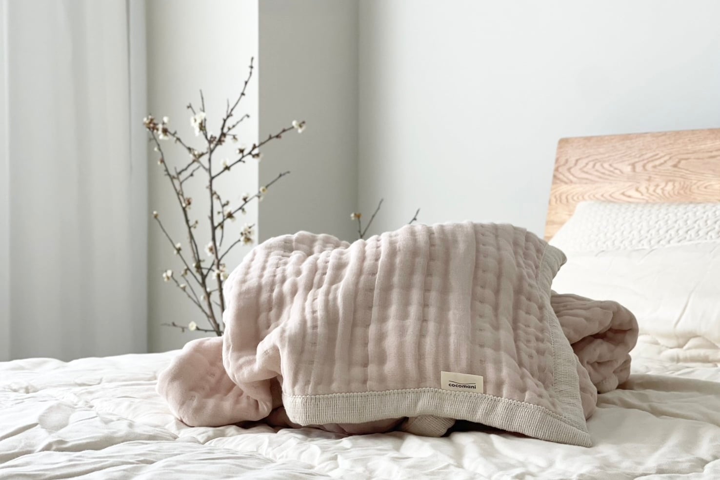 【2025.春限定色】torotoro 8重ジャガード織 ガーゼケット SAKURA