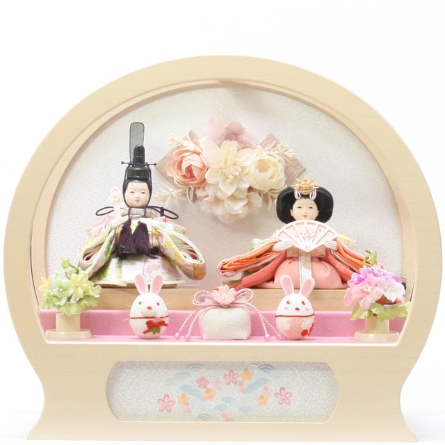 雛人形｜ひな人形｜初節句｜コンパクト｜おしゃれ｜モダン｜インテリア｜プレミアム｜こだわり｜おすすめ｜作家｜《商品名》衣裳着アクリルケース飾り（固定式）はるか　柳〔商品コード〕30400-0256　〔品番〕253-256