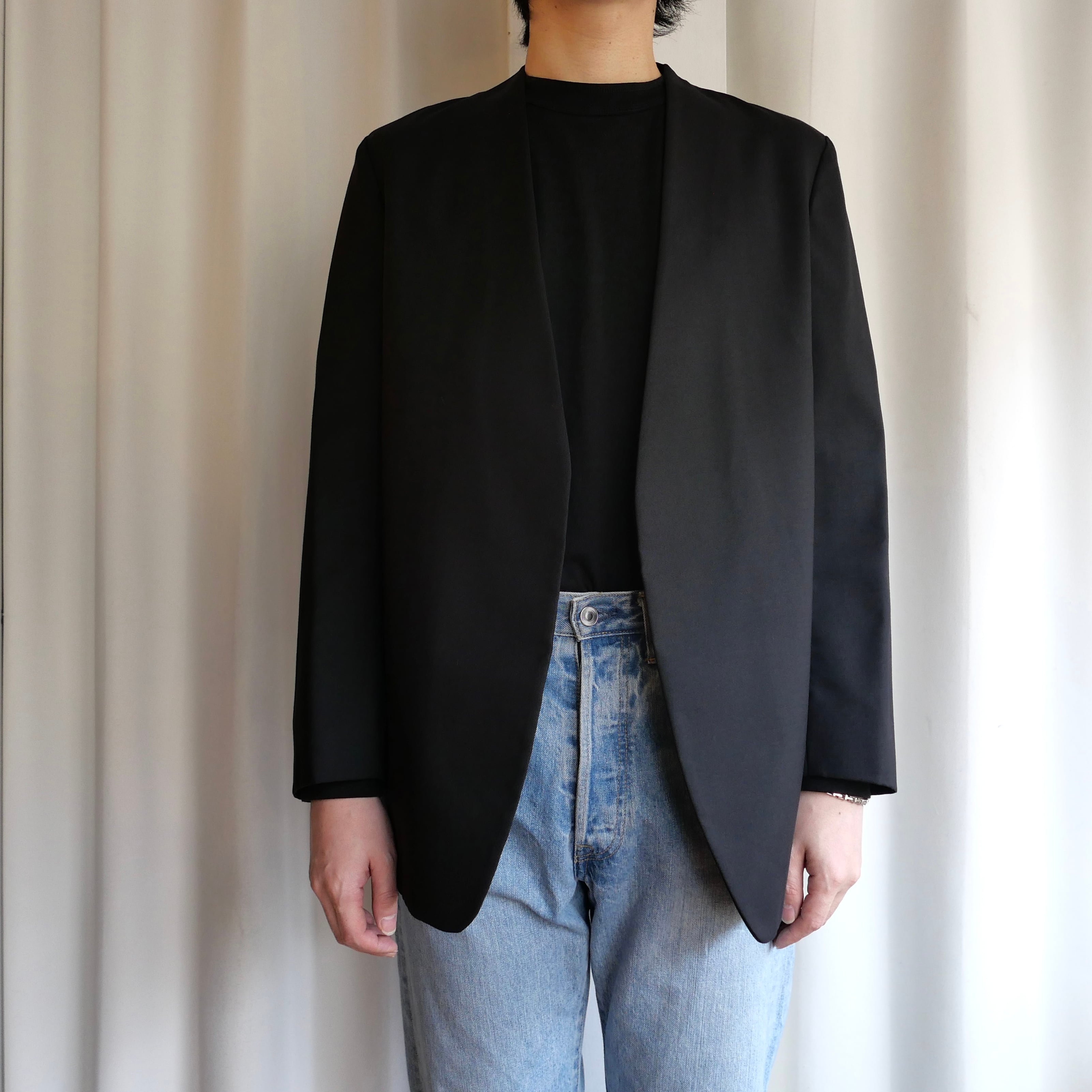 Maison Margiela 2018SS NO COLLAR WOOL JACKET | safarionline