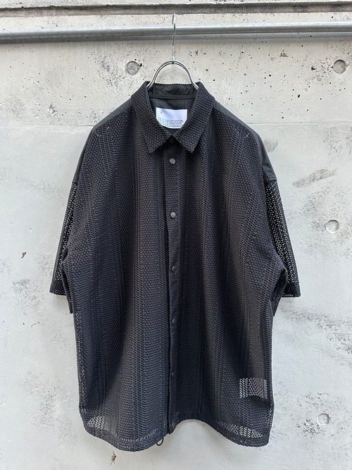 『VOAAOV』Russell Lace Short Sleeve Shirt / BLACK