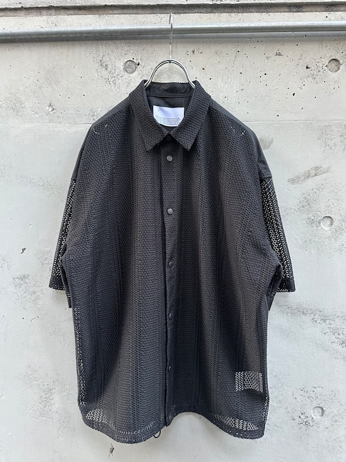 『VOAAOV』Russell Lace Short Sleeve Shirt / BLACK