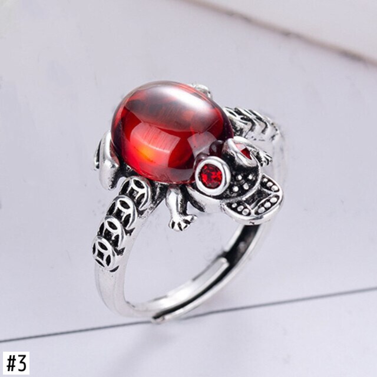 送料無料 ラッキー貔貅リング女性男性中国のコイン風水お守り富をもたらす幸運仏教ジュエリーレトロオープン調節可能なリング アジャスタブル 指輪  AE00876734026006323 | 【アクセサリーショップ】シトリン