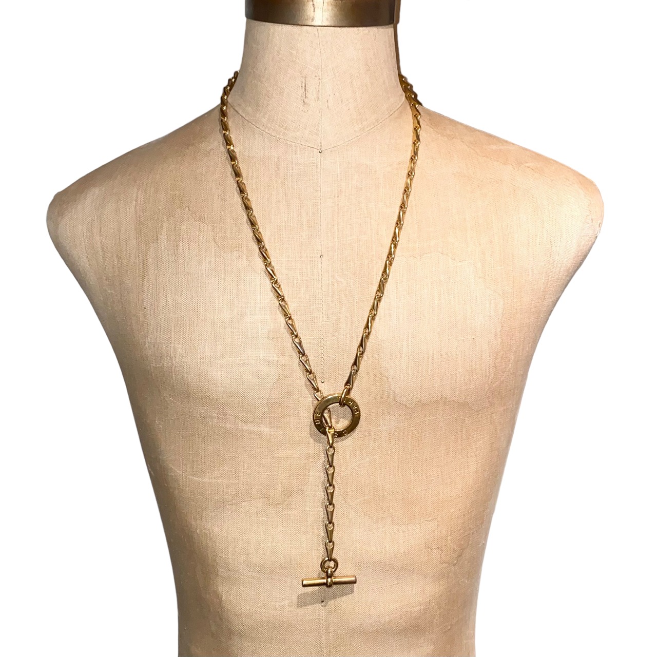 vintage CELINE long toggle chain necklace