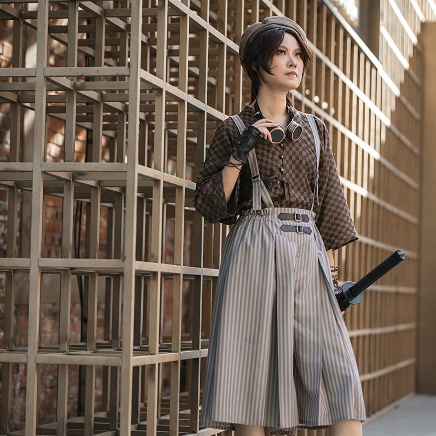 りこりこ様 ロングキュロットパンツ りこりこ様 ロングキュロットパンツ リコリコ」千束＆たきなの