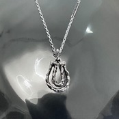OPEN HORSESHOE LARGE #2 with GODSIZE® I.D. TAG NECKLACE XL / オープンホースシューラージ#2ネックレス ゴッドサイズ® I.D.タグXL