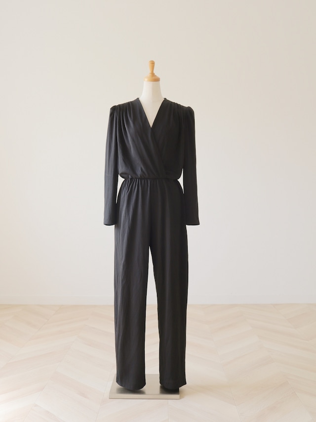 ●made in USA crossover cardigan jersey jumpsuits