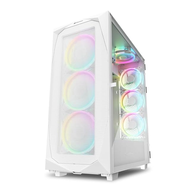 ゲーミングPC用ミドルタワーケース合金鋼製白M-ATX/ITX/Micro-ATX対応