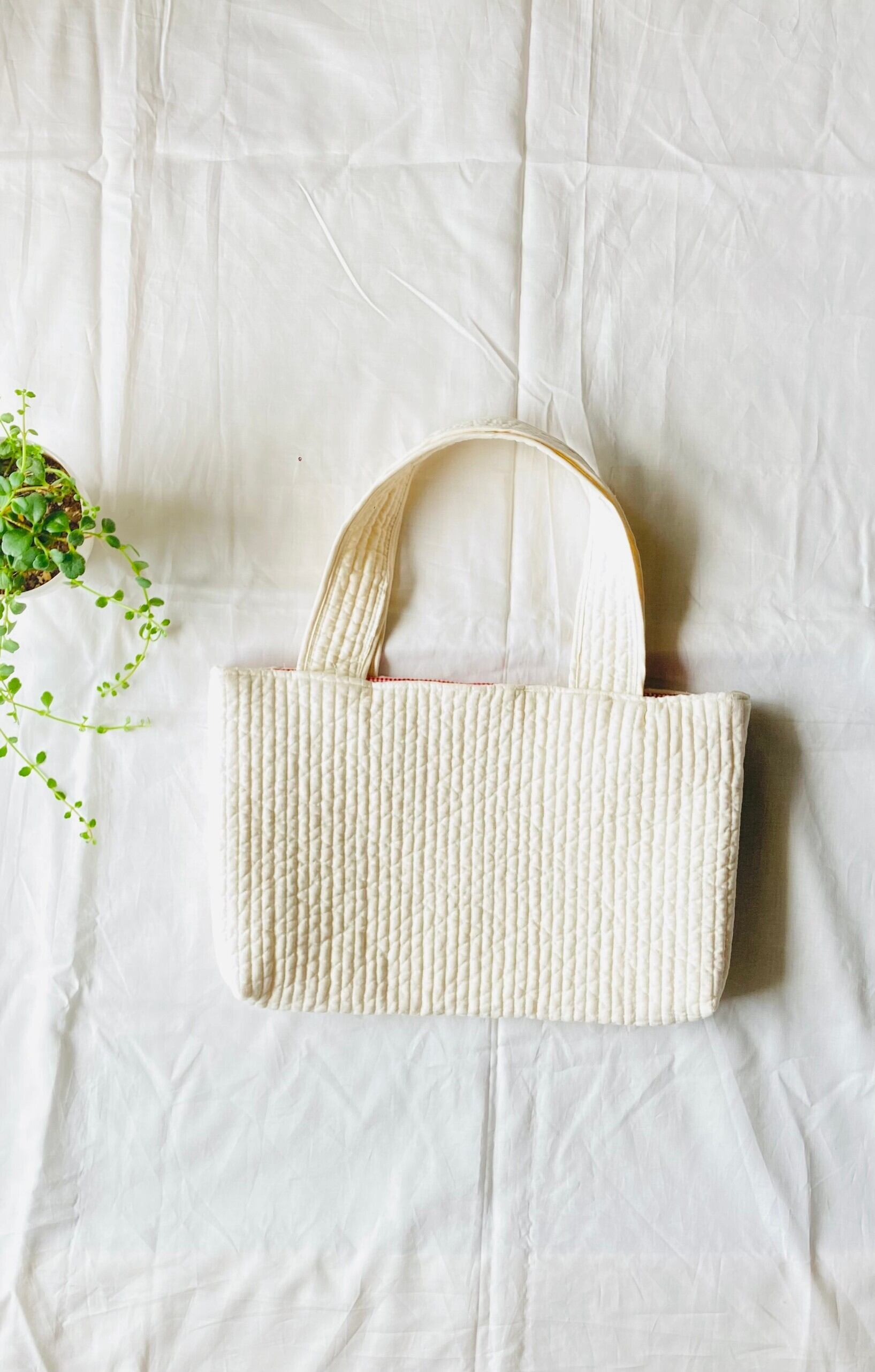 韓国ヌビ&リバティリボン トートバッグ Mサイズ サブバッグ