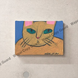 アートパネル アートボード ファブリックパネル おしゃれ 【沖野あゆみ 強い猫】 サイズ：SM（227mm×158mm） 壁掛け 絵 絵画 インテリア アートフレーム
