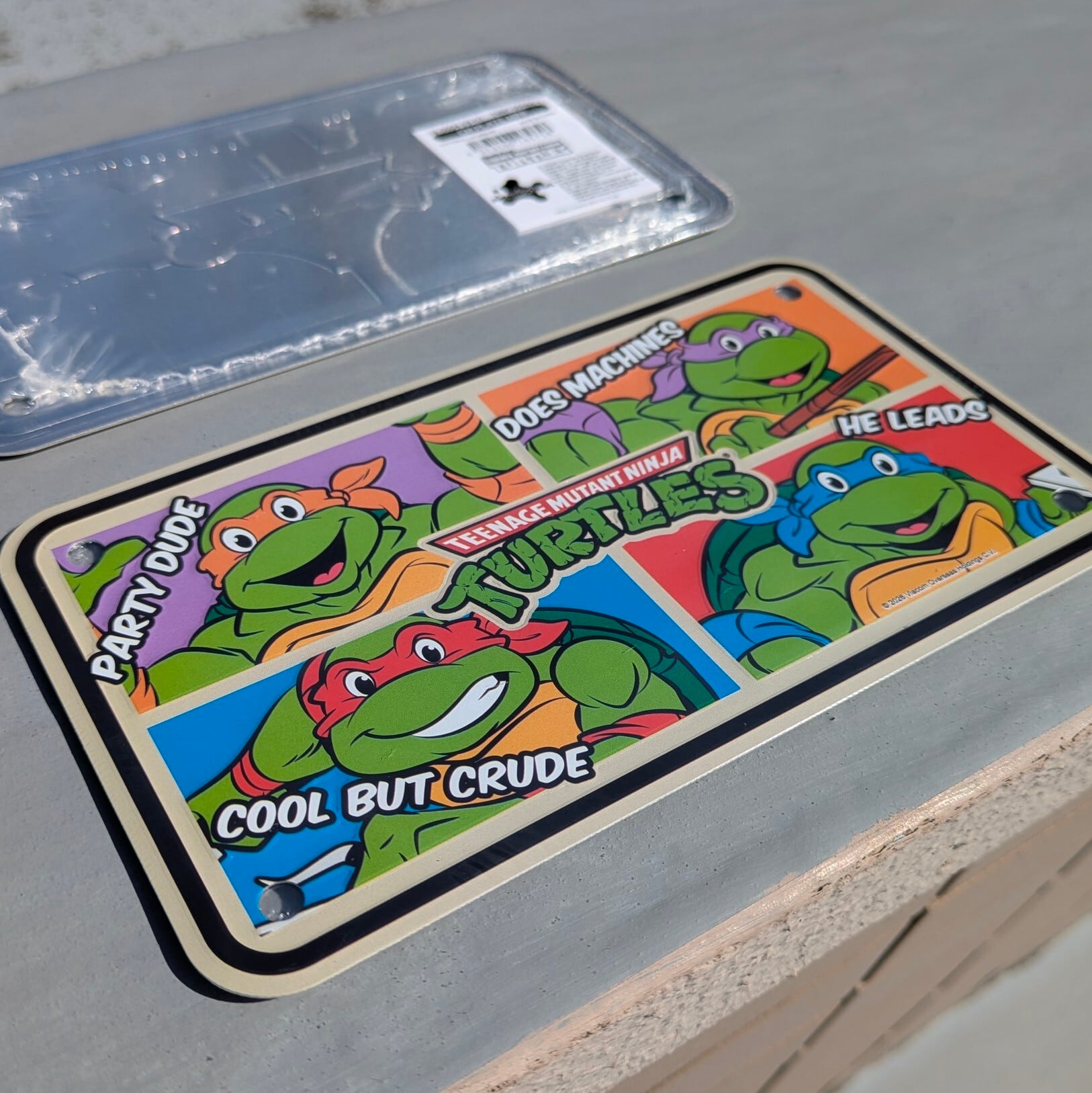 【 BIKER CM PLATE / ミニプレート 】Teenage Mutant Ninja Turtles ( ティーンエイジ ミュータント ニンジャ タートルズ ) / CM PLATE / CMプレート / ライセンスプレート 〚アメリカン雑貨 アメトイ〛