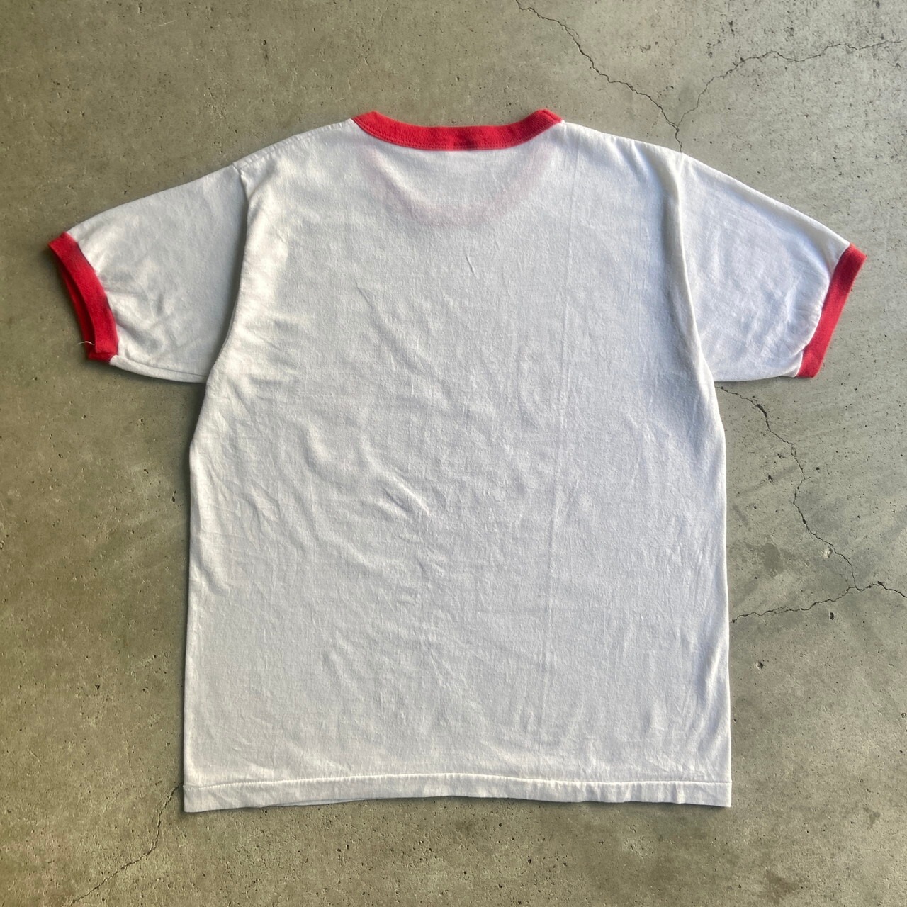 USA製 70年代〜80年代 カレッジロゴ プリント リンガーTシャツ メンズM 