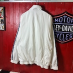 00s adidas ナイロンジャケット トレフォイル刺繍 袖ライン ホワイト