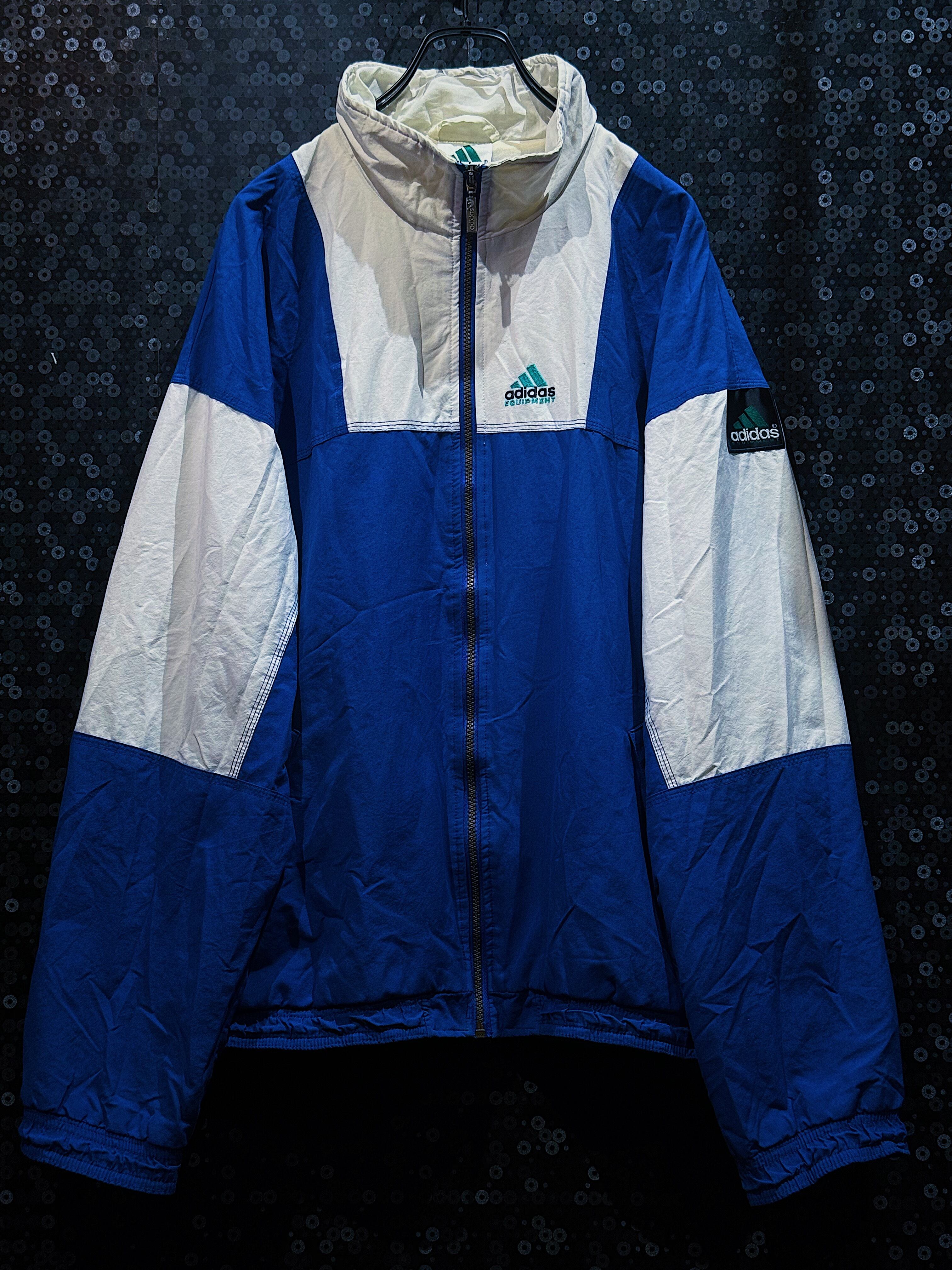 【ÆIEM】90's vintage adidas original performance logo two tone color nylon jacket