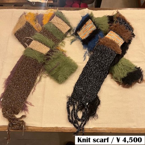 TOPANGA Accessory Fur & Knitted Slim Muffler (2 Colors)
