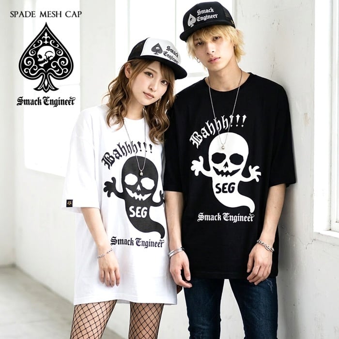 SMACK ENGINEER スカル　ウォレットチェーン　スマックエンジニア SMACK ENGINEER / スマックエンジニア「Rogia限定 SPADE MESH CAP (白