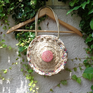 Round straw bag／ラウンド ストロー バッグ