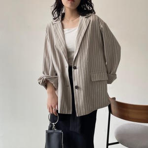 ナンバーミーTOKYO" LINEN LIKE TAILORED JACKET"IVORY