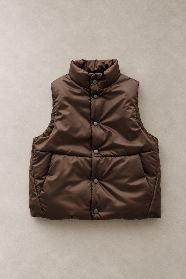 〈 MOUNTEN. 26AW 〉 puff vest / MV02-2020a / KIDS / chocolate