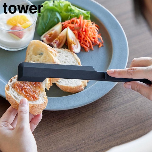 シリコーン多機能スパチュラ タワー 山崎実業 tower ホワイト ブラック 1330 1331 タワーシリーズ yamazaki
