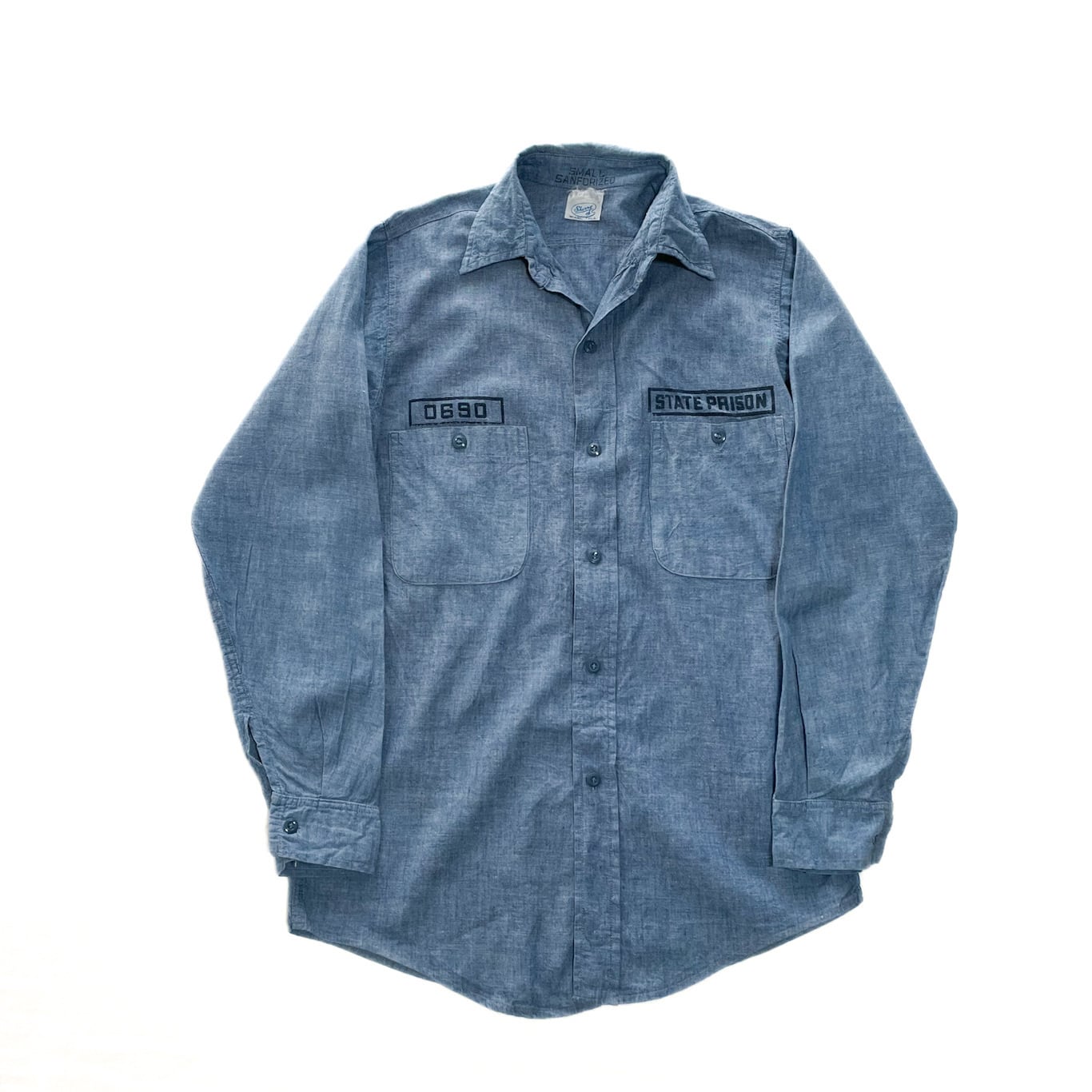 Special!! 60s プリズナー シャンブレーシャツ SMALL 長袖 Special!! 60s プリズナー シャンブレーシャツ SMALL 長袖