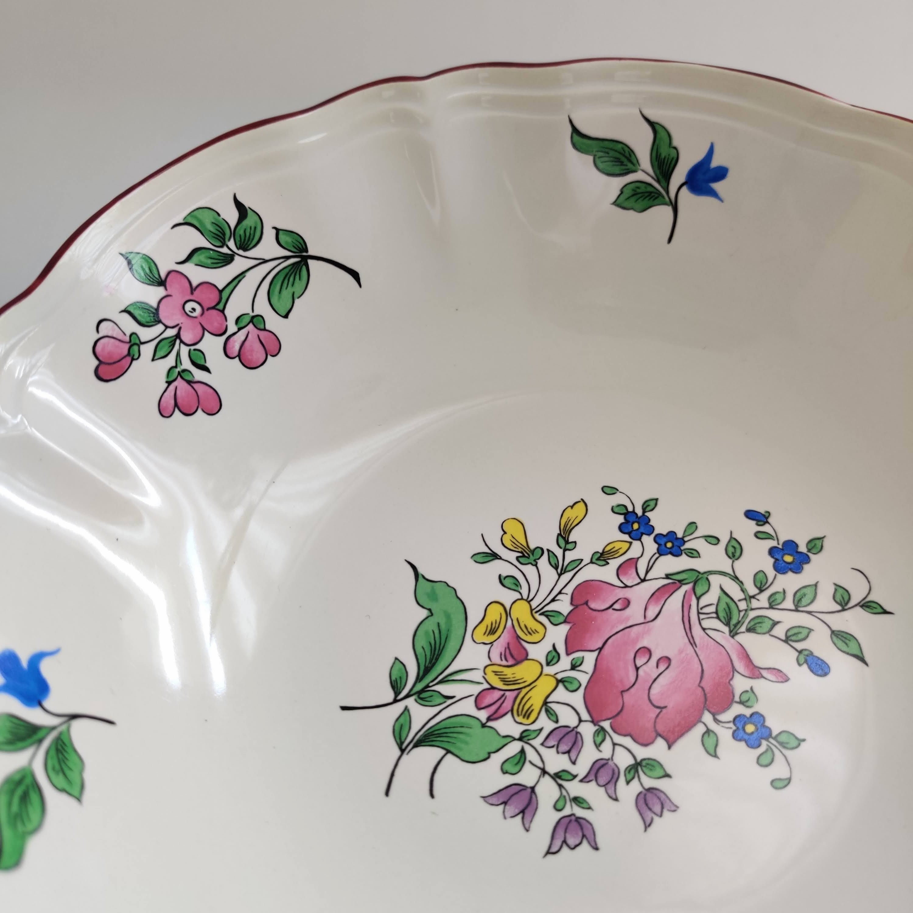 ピッチャーボウルチューリップムスカリ陶器ヴィンテージ