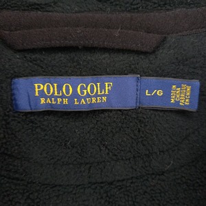 ラルフローレン　ポロゴルフ　スタンドカラー　フリース　ジャケット　刺繍ロゴ　黒