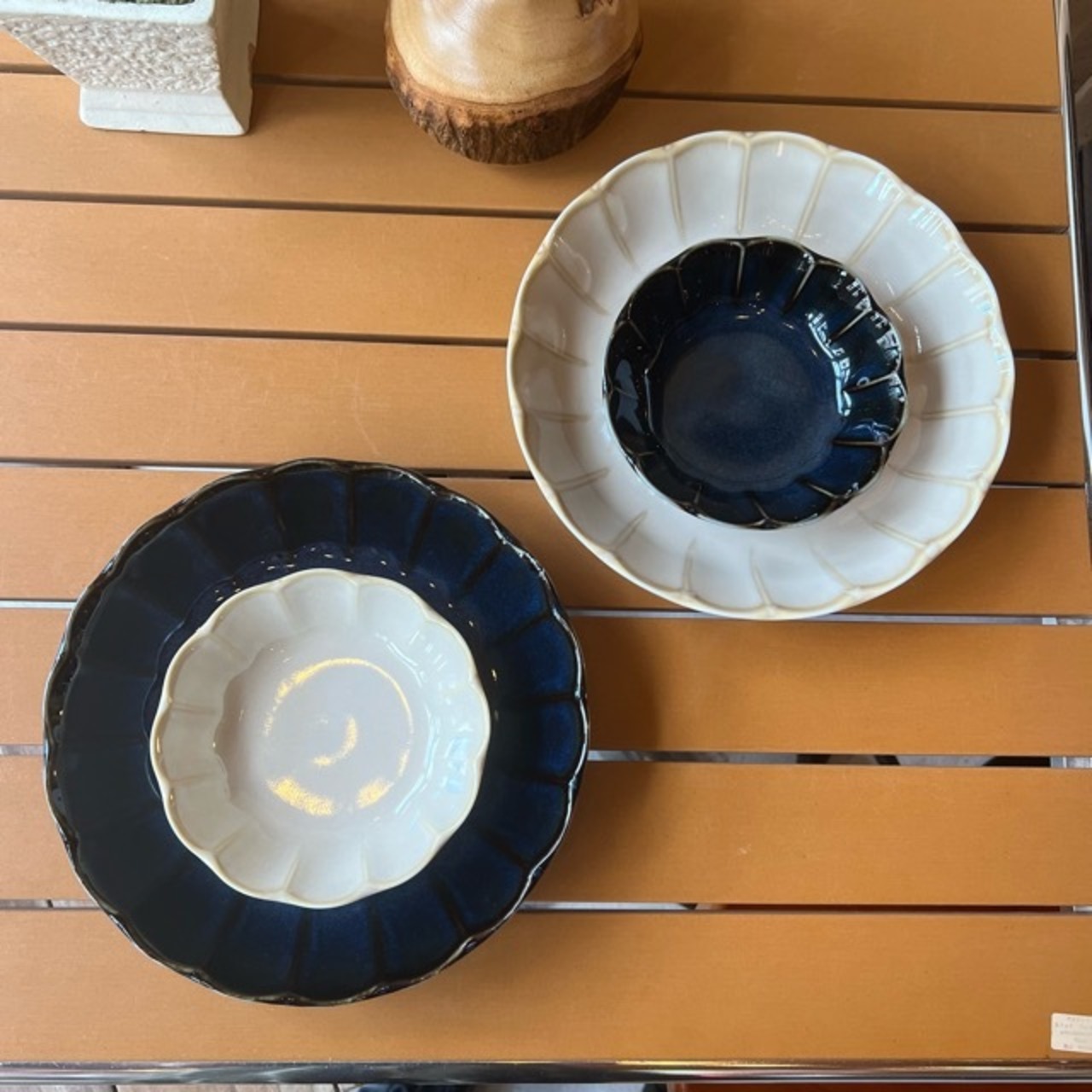 Vintage小鉢　White　美濃焼　ホワイト　ケーキ皿　ボウル　パスタ皿　深皿　和食器　陶器　織部