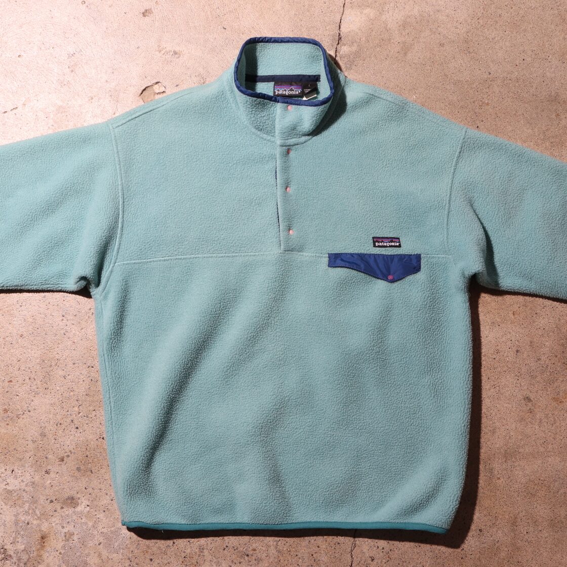 極美品 L 雪無し 93年 アクアブルー シンチラ スナップt パタゴニア  