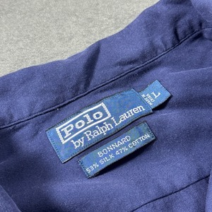 90s Polo by Ralph Lauren SILK COTTON shirt "BONNARD" L 古着