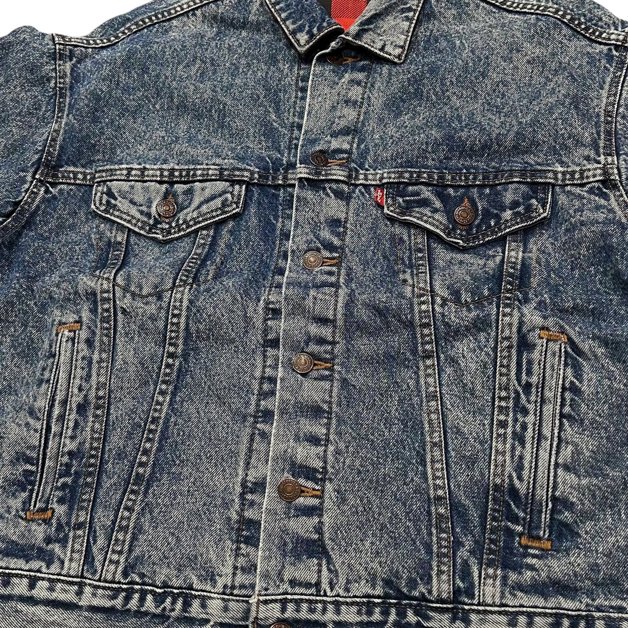 90's USA製 Levi's 70417-0819 Chemical Wash Flannel Lined Denim