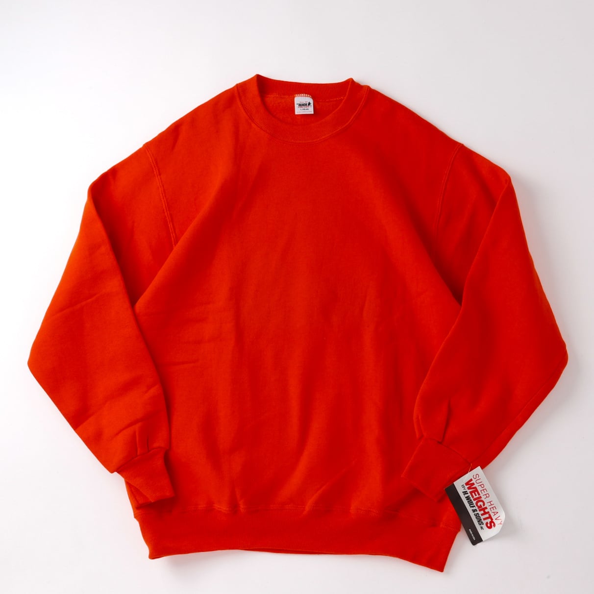 未使用】80s Vintage sweatshirt Made in USA big size orange 