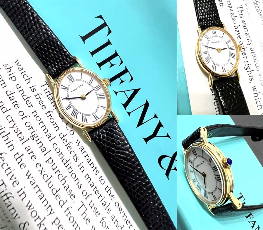 TIFFANY 保証書 ケース付き ティファニー クラシック オーバル 14K YG
