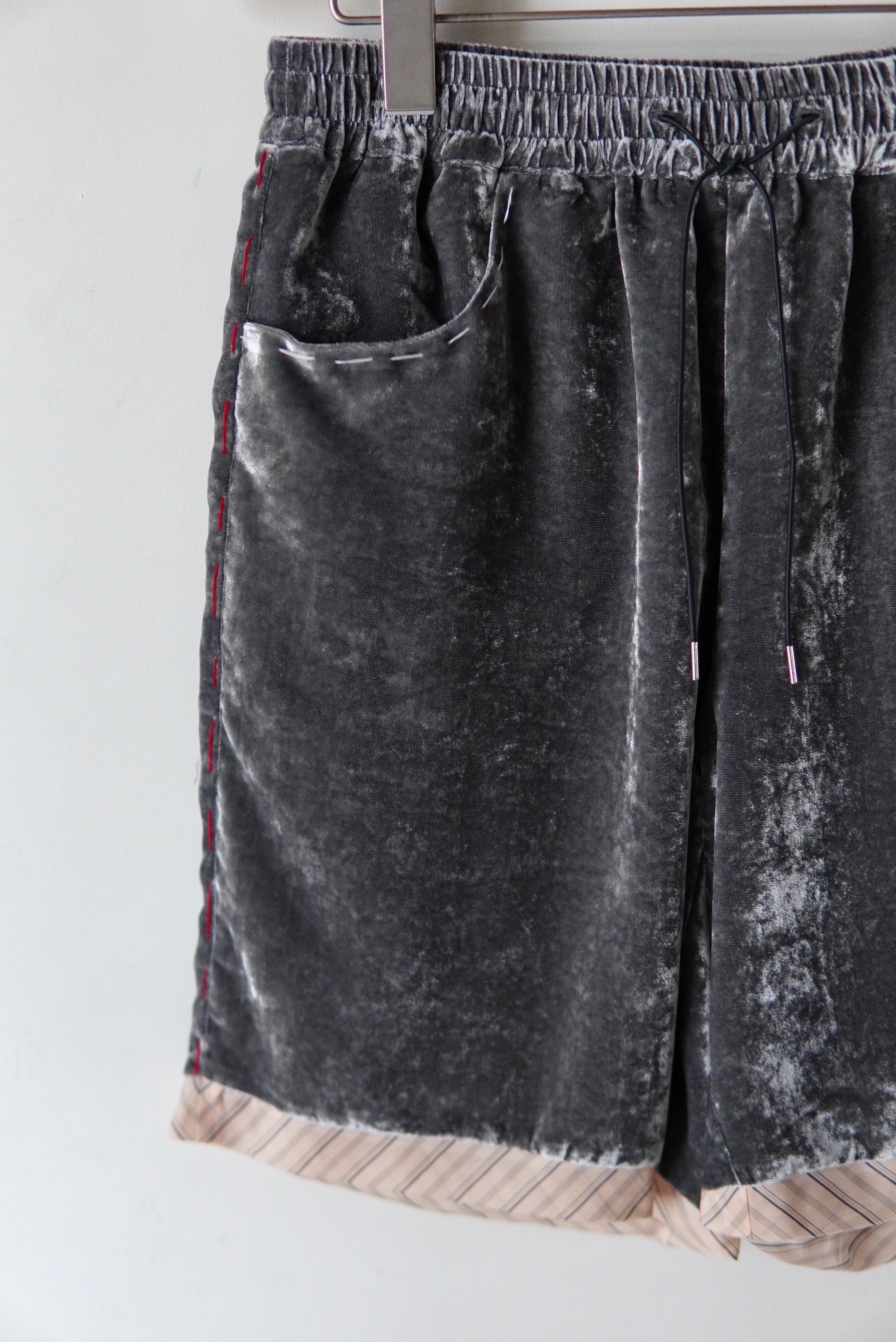 MASU / UNEVEN VELVET SHORTS | POETRY